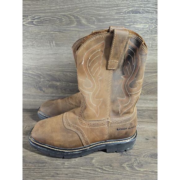 Cody James Western C9MR8 Square Soft Toe Work Boots Men's Size 8D - Picture 5 of 9